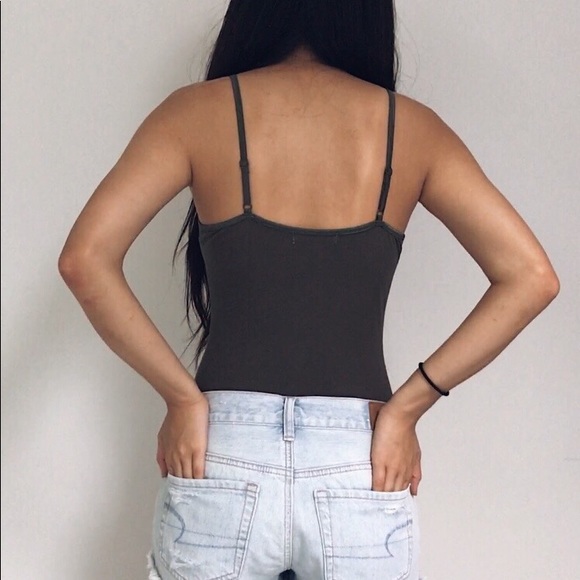 🆕 Eva - Olive Green Basic Bodysuit - Picture 5 of 5